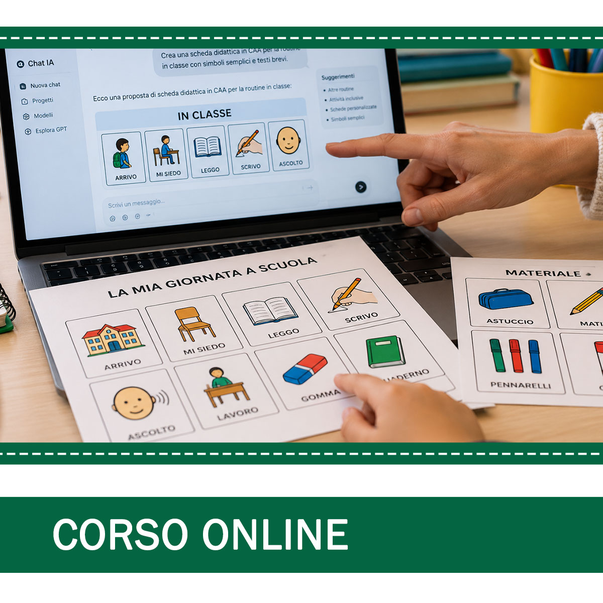 A scuola con la CAA e l'IA: Strategie e strumenti per progettare materiali didattici accessibili | Online | dal 12 gennaio al 23 marzo 2027
